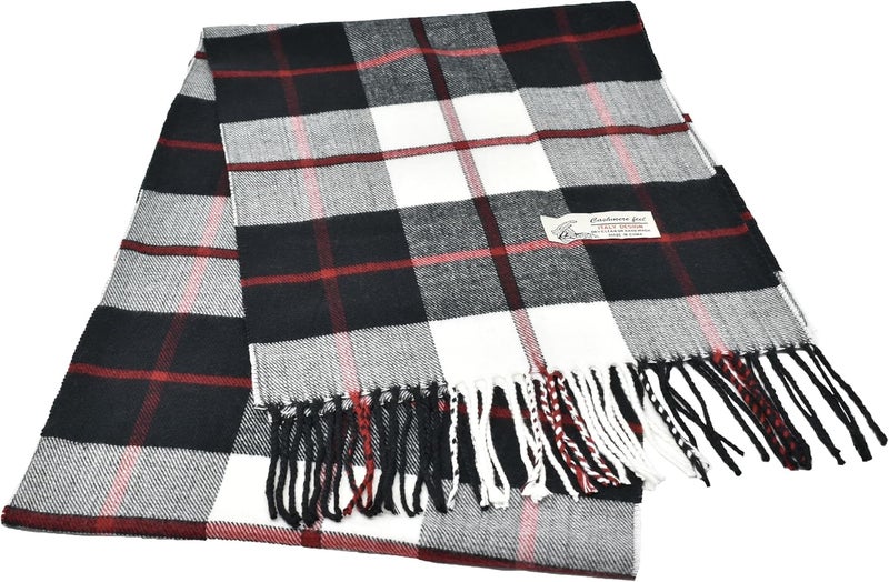 Glory Max Classic Plaid Striped Luxurious Checked Pattern Winter Scarf For Men Women Soft Cashmere Feel 72"x12" - Image 4